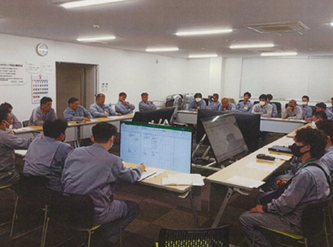 Meeting on process analysis and recurrence prevention measures (Daiseki Kyushu Works)