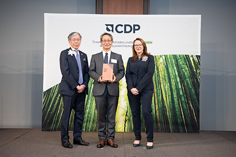 CDP Networking for Environmental Leadersでの表彰式の様子（ダイセキ）